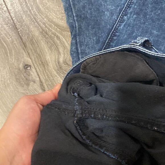 Women's Topshop Moto Leigh Acid Wash Attached Rolled Cuff Skinny Jeans W28 L32 - Picture 3 of 9